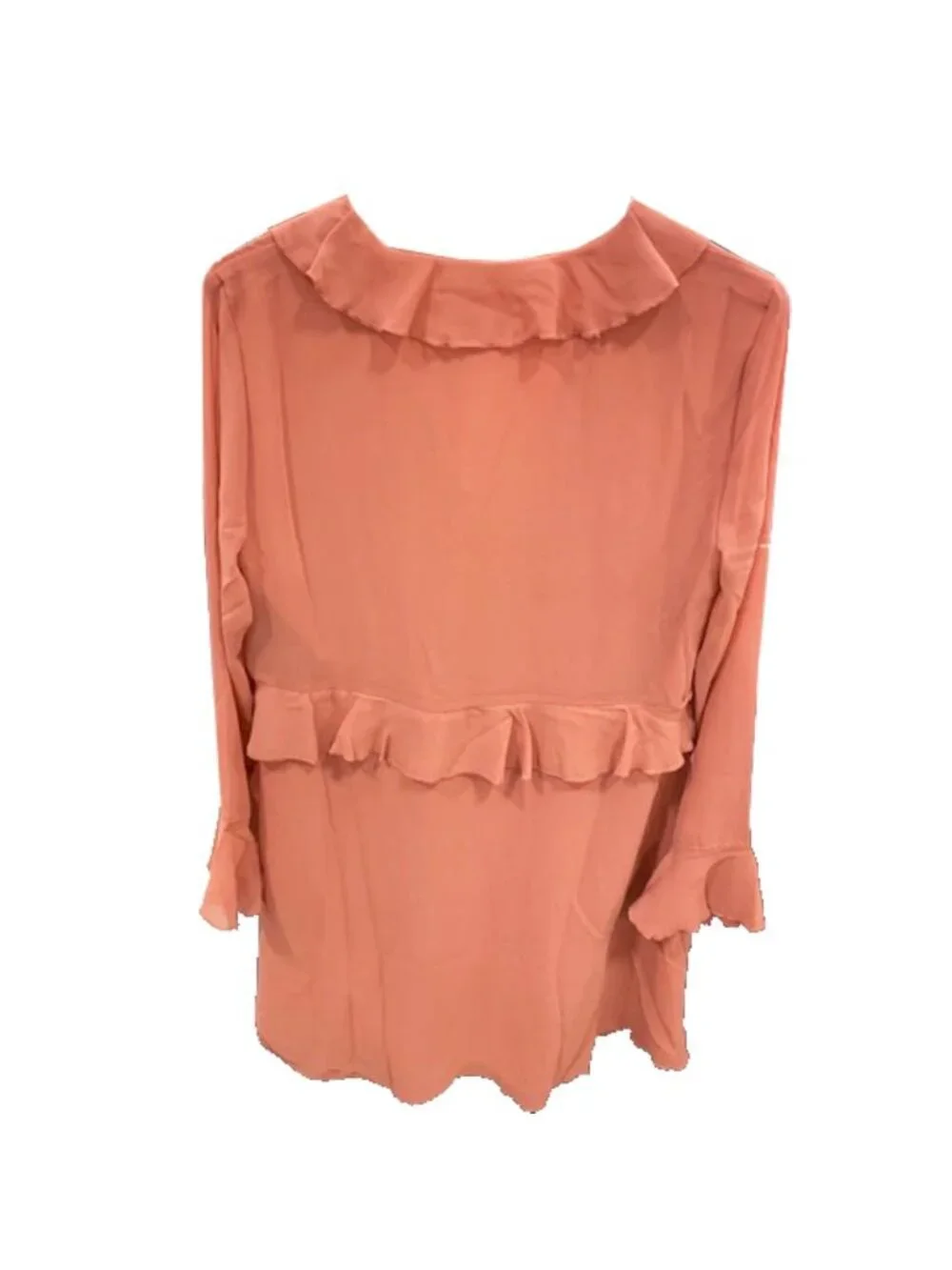 Joe Fresh Ruffle V-neck Long Sleeves Dress in Pink - Picture 3 of 3